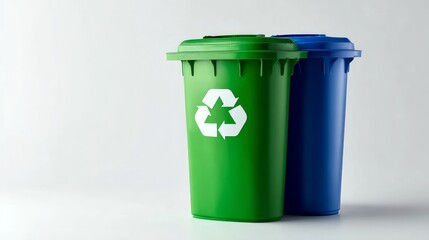 White background image of a trash can representing recycling concept