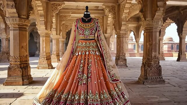 rajasthani bandhani ghagra choli indian attire video