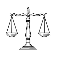 Elegant scales symbolizing balance and justice in a classic design