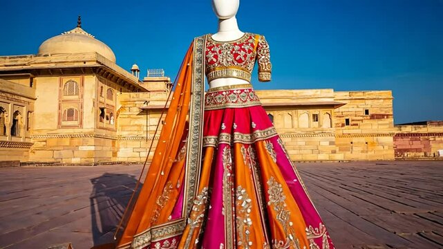 rajasthani bandhani ghagra choli indian attire video