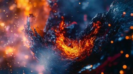 A black hole at the center of a galaxy, surrounded by stars and gas