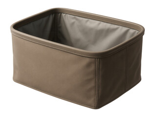 A foldable fabric bin cover, easy to transport and store, perfect for a temporary solution in a rental home.