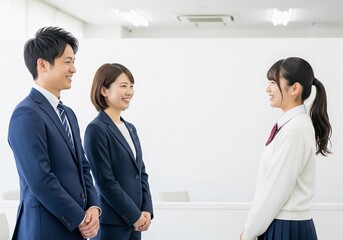制服の女子学生と塾講師