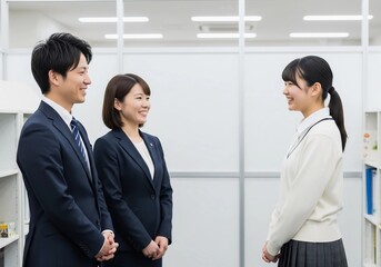 制服の女子学生と塾講師