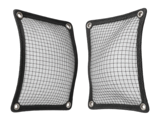 Expandable mesh nets for berry bushes, used to prevent them from sprawling on small residential plots.