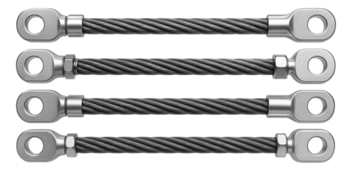 Pre-stressed steel cables for tensioning in large-scale bridge construction projects.