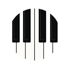 Naklejka premium piano keys vector illustration