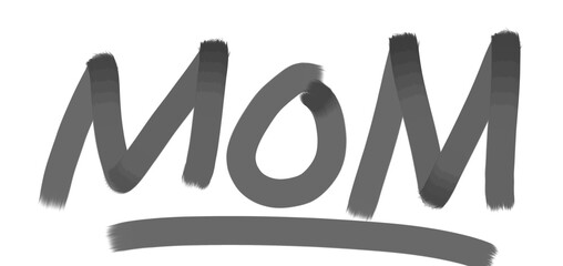 Mom Handwritting with brushpen