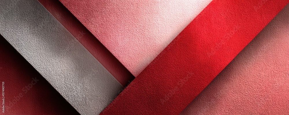 Poster abstract folds of pink and red tones creating dynamic smooth patterns