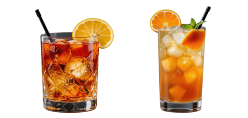 Refreshing Cocktails, Beverages, Bar, Photo, Bright White Background, Close-up, Summer Vibes