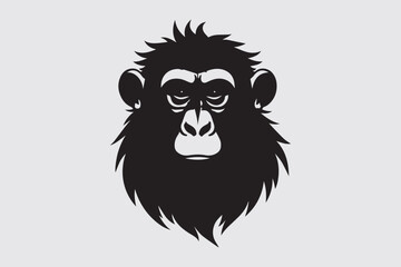 Obraz premium Monkey Head Silhouette