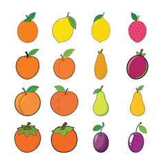 A Vibrant Collection of Fresh Fruits Displayed in Rows	