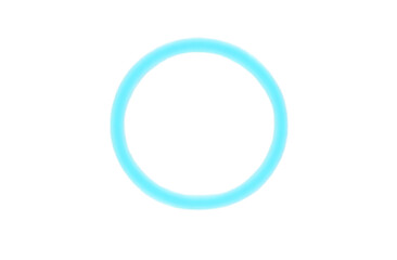 Shine blue neon circle frame for design  