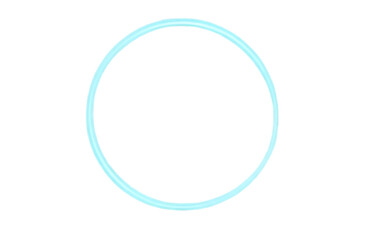Shine blue neon circle frame for design  