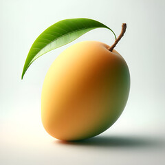 vector illustration of an apple with leaves