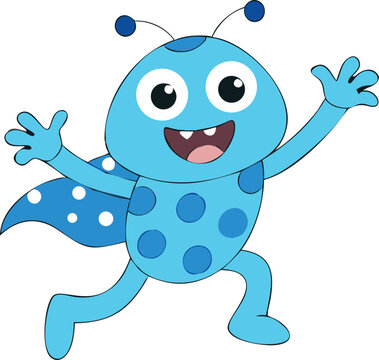 Goofy Monster with Four Stubby Legs