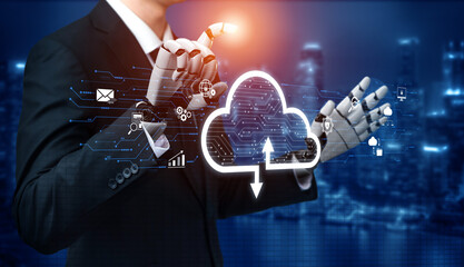 AI artificial intelligence optimizes cloud infrastructure with virtual assistants and intelligent...
