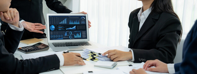 Business data dashboard provide business intelligence analytic for marketing strategy planning...