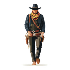 Naklejka premium cowboy isolated