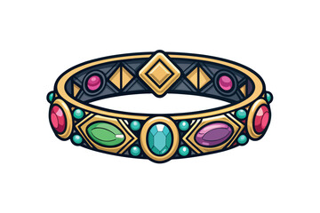 Bracelet Colorful Logo Vector On White Background.01