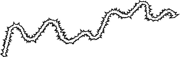 A shape formed by sharp, angular corners and curved edges, creating a dynamic and structured outline.