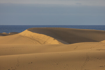 Sand dunes in the Maspalomas area of ​​Gran Canaria Spain
