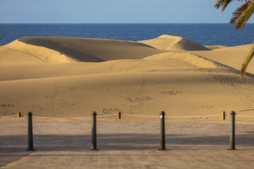 Sand dunes in the Maspalomas area of ​​Gran Canaria Spain