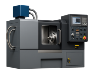 CNC mill-turn center with a high-pressure coolant system and mist collector for clean and efficient operations in a precision parts factory