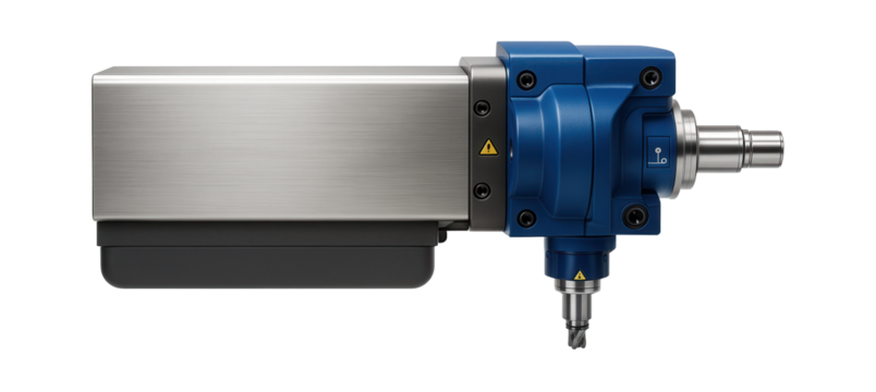 Horizontal milling machine with a modular design and interchangeable heads for versatile applications in a general manufacturing facility