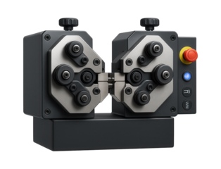 CNC spring coiling machine with a dual-head configuration and synchronized wire cutting mechanism for complex spring designs in a wire goods factory