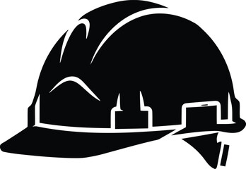 Minimalist Hard Hat Vector Design