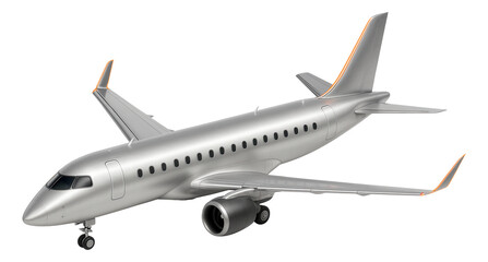 Obraz premium Short-haul regional jet with winglets and low-slung engines