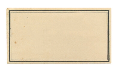 Vintage Blank Apothecary Label with Aged Paper Texture and Black Border