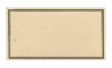 Vintage Blank Apothecary Label with Aged Paper Texture and Black Border