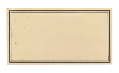 Fotobehang Vintage Vintage Blank Apothecary Label with Aged Paper Texture and Black Border  © Beth