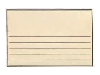 Vintage Blank Lined Apothecary Label with Aged Paper Texture and Black Border