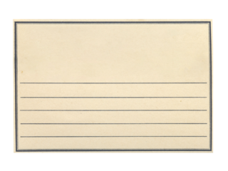 Vintage Blank Lined Apothecary Label with Aged Paper Texture and Black Border