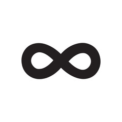infinity vector isolated on white background