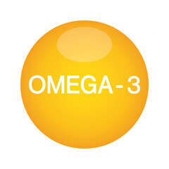 Fish oil supplement, single colorful capsule icon, gelatin shell, fish oil, omega 3, Vitamin pill. Evening primrose oil or borage . Healthy lifestyle concept Vector illustration EPS 10.