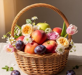 basket with fruits