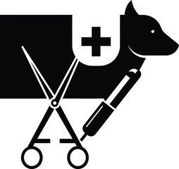 Veterinarian Animal Care Abstract Vector