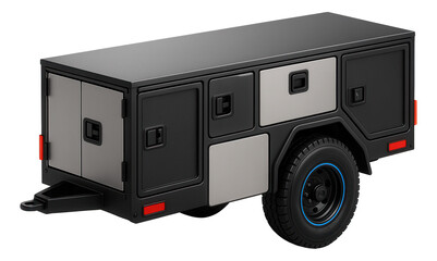 Obraz premium Auxiliary support vehicle with spare parts storage and repair tools