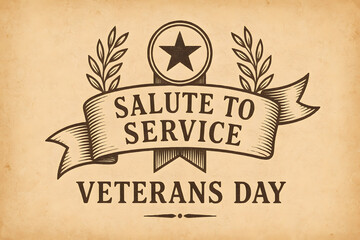 Veterans day salute to service patriotic banner vector illustration