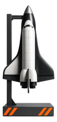 Fototapeta premium Vertical launch platform with shuttle mounted upright
