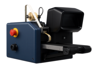 Automatic RFID labeling machine with a scanner and verification system for an electronics packaging center