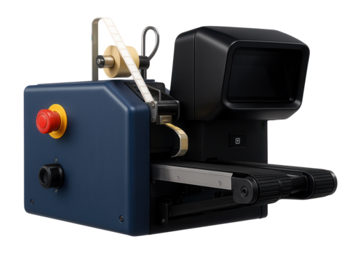 Automatic RFID labeling machine with a scanner and verification system for an electronics packaging center