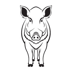 Unmatched Boar Identity - Boar vector - Boar Line art - Boar Drawing - Vector Lineart of Boar - Boar icon - ancient spirit

