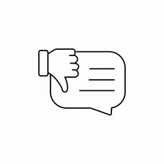 chat dislike icon sign vector