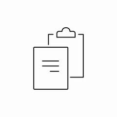 clipboard list paper icon sign vector