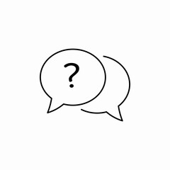 faq speech bubbles icon sign vector